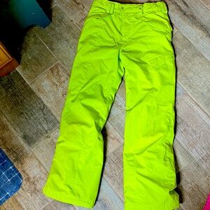 SPYDER  Neon Green 16 Ski Pants Adjustable Waist and Hem